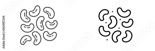 Vector illustration of various kidney beans in a simple design