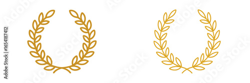 Elegant laurel wreath vector illustration for awards and achievements