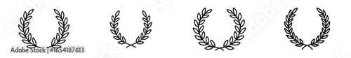 Stylized laurel wreaths vector illustration for awards and recognition