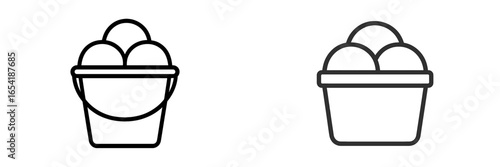 Ice cream bucket vector illustration for summer enjoyment