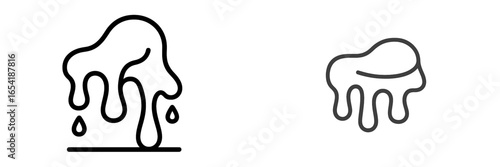 Melting substance vector illustration in abstract style