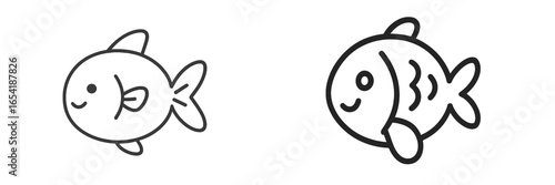 Cute vector fish illustration ideal for children's design projects