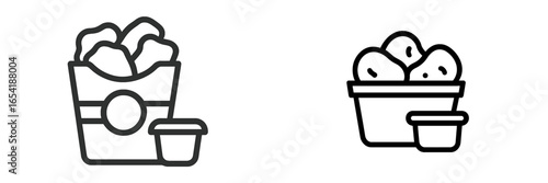 Delicious snack options in vector illustration on white background