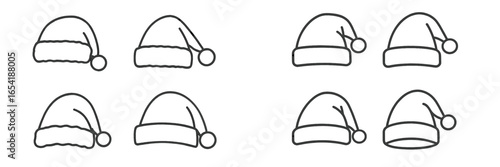 Christmas hat vector illustration for seasonal design projects