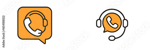 Modern vector illustration of customer service communication icons