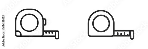 Creative vector illustration of measuring tapes in two styles