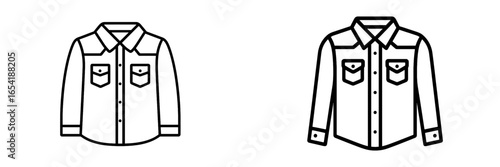 Vector illustration of two different styles of shirts