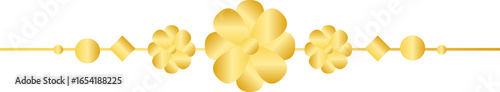 Golden flower divider line luxury decoration