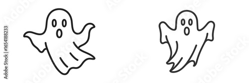 Cute and friendly ghost vector illustration for Halloween celebrations