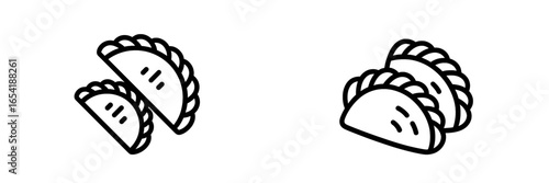Tacos and empanadas vector illustration for food lovers