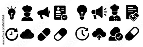 Chef icons for culinary and food business themes