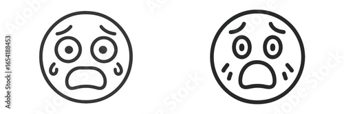Expressions of fear in vector art for various applications