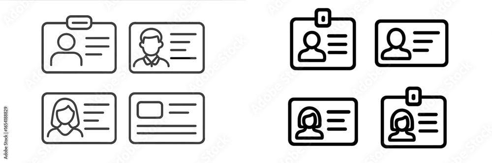 Fototapeta premium Vector illustration of identification cards with various designs