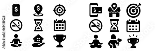 Vector icons for diverse concepts and activities