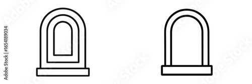 Vector illustration of minimalist arch designs for various uses