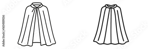 Vector illustration of two cloaks on a white background