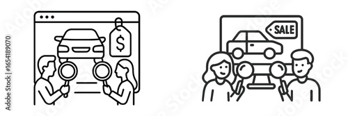 Exploring online car sales with buyers and advertisements