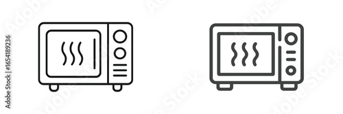 Modern microwave vector illustration for kitchen appliances design
