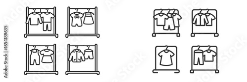 Clothes drying on line in a home laundry space