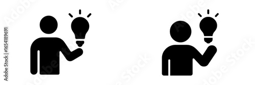 Creative ideas represented by light bulb icons in vector illustration
