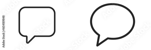Vector illustration of speech bubbles for communication and dialogue