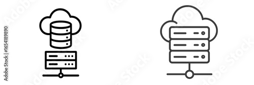 Modern cloud storage icons representing data management solutions