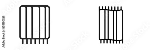 Vector illustration of two modern radiator designs
