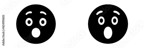 Surprised faces in vector illustration for creative projects