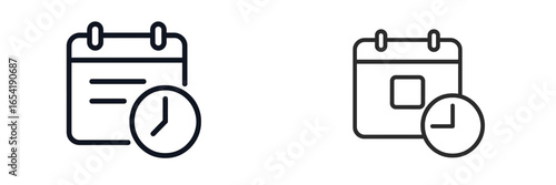 Calendar icons representing scheduling and time management tasks