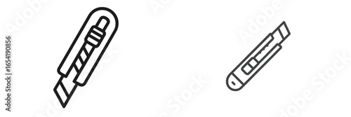 Utility knife vector illustration for design and crafting purposes