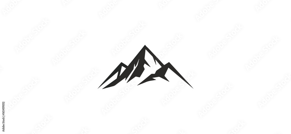 Fototapeta premium Hand drawn mountain graphic