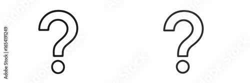 Vector illustration of two question marks on a clean background