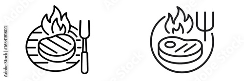 Grilled steak vector illustration for culinary and restaurant themes