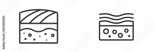 Vector illustration of dessert layers in minimal style