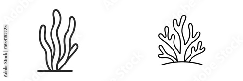 Unique vector illustrations of stylized coral designs