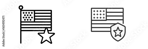 Creative vector illustration of American flag with star elements