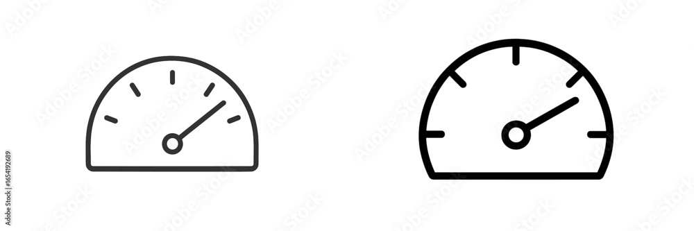 Vector illustration of speedometers in black and white styles Vector illustration of speedometers in black and white styles