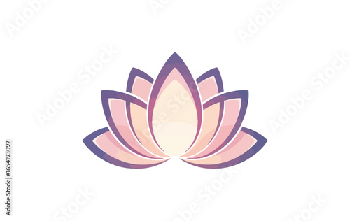Pastel pink and purple lotus flower graphic design