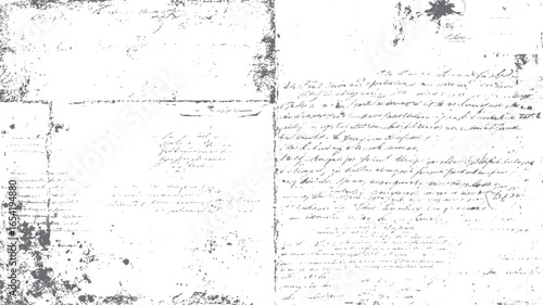 Antique handwritten document texture. Vintage grunge paper background with calligraphy script. Old manuscript style texture for creative design