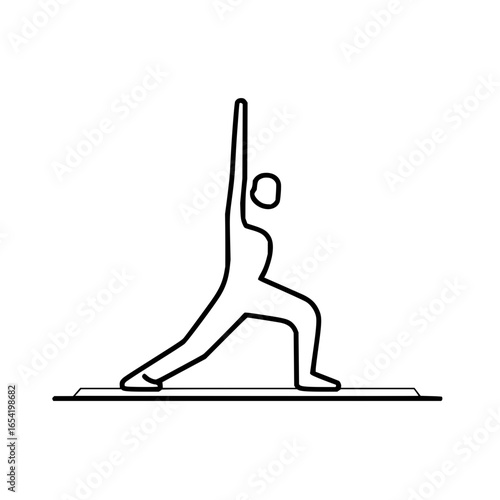 Yoga pose warrior asana wellness exercise fitness health training body balance stretch workout strength posture pose