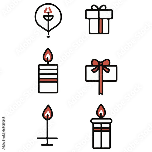 christmas, festival, vector, transparent background, xmas, icon, celebration, winter, surprise, pattern, merry, season, icons, christmas set