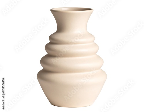 Cream-colored vase with textured design