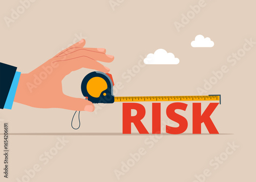Measure money loss acceptable for investing. Risk management, control or assess to lose money in investing. Risk assessment, analyze potential danger level. Flat vector illustration