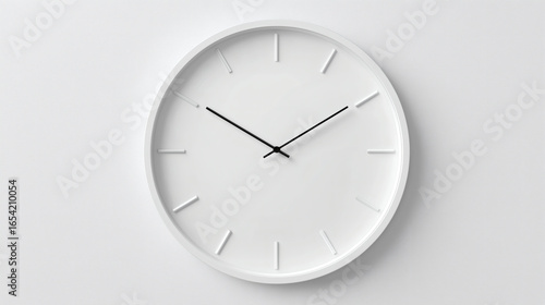 Wallpaper Mural Minimalist Wall Clock White Background Torontodigital.ca