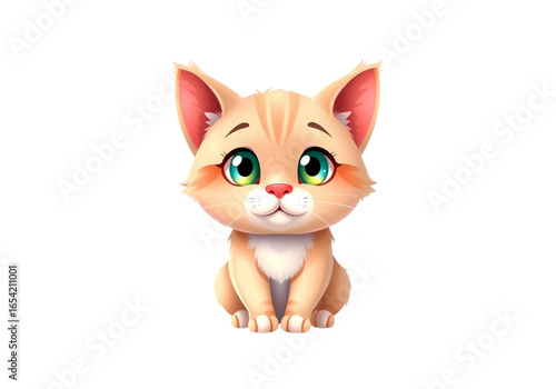 Adorable New Vector Illustration of a Cute Little Kitten Design for Kids, Perfect for Children's Books and Nursery Decor.