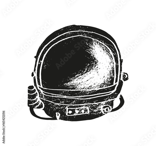 space suit. astronaut. Pop art retro vector illustration textured kitsch vintage drawing