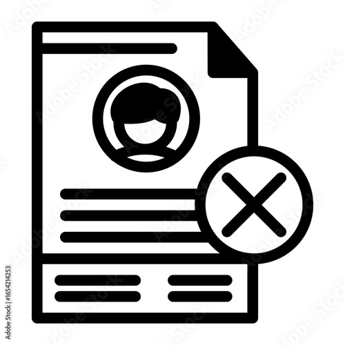 Unsuccessful Application Notice icon from the Hiring icon collection (Mixed Style)