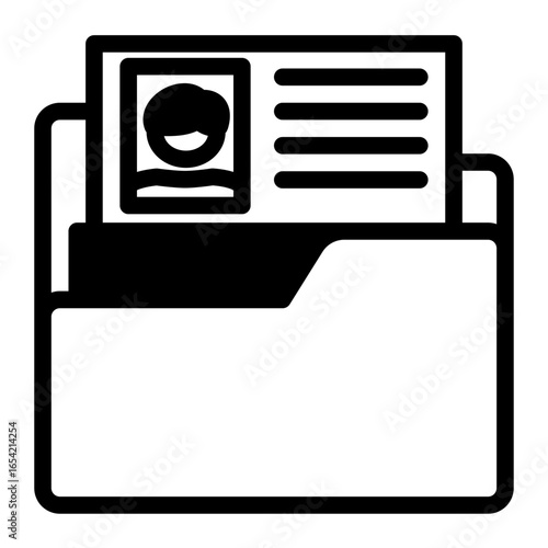 Professional CV Profile icon from the Hiring icon collection (Mixed Style)