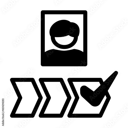 Recruitment Hiring Pipeline icon from the Hiring icon collection (Mixed Style)