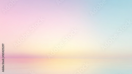 Abstract background of sea and sky, dreamy minimalist gradient image